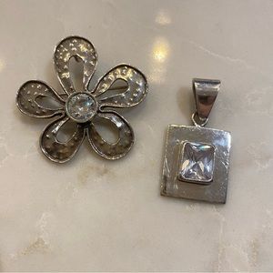 Vintage silpada 925 and CZ charms